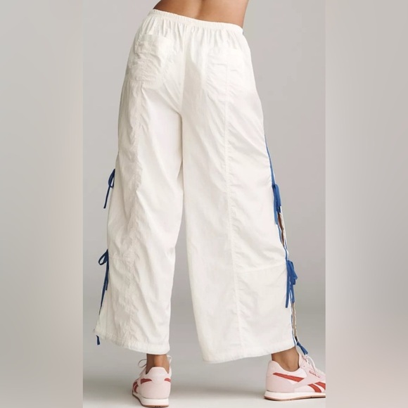 The Bowline Parachute Pants By Anthropologie Creme/Red stripe NWT - Picture 11 of 12